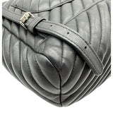 シャネル CHANEL Vステッチ リュック A91121 22番台 ブラック シルバー金具 ラムスキン レディース リュック・デイパック