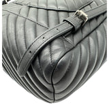 シャネル CHANEL Vステッチ リュック A91121 22番台 ブラック シルバー金具 ラムスキン レディース リュック・デイパック