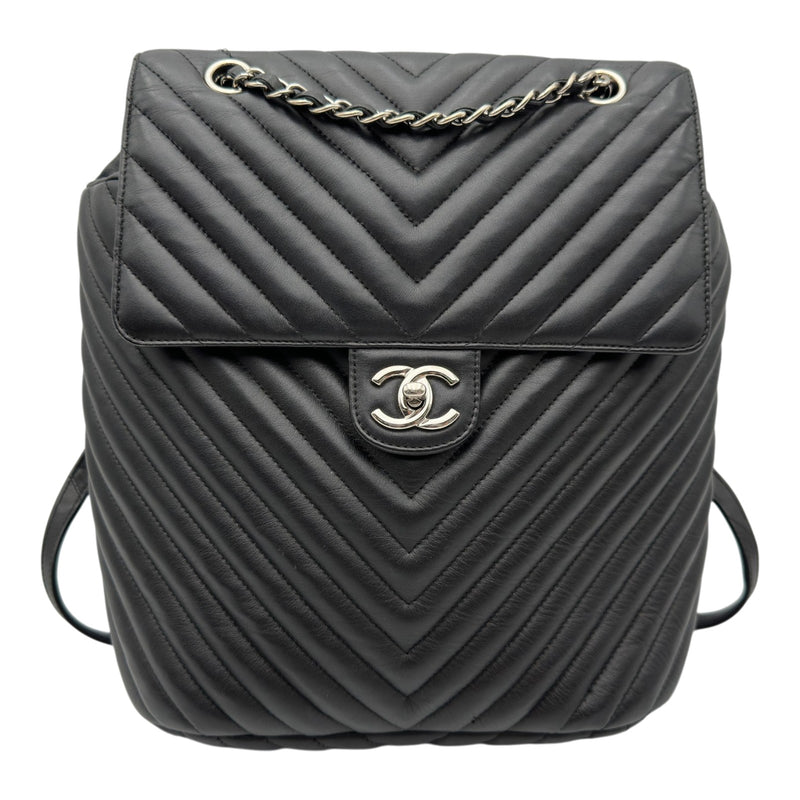 f*v様 CHANEL リュック　大幅値下げ中8月末 シャネル CHANEL Vステッチ リュック A91121 22番台 ブラック シルバー