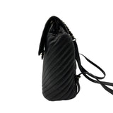シャネル CHANEL Vステッチ リュック A91121 22番台 ブラック シルバー金具 ラムスキン レディース リュック・デイパック