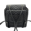 シャネル CHANEL Vステッチ リュック A91121 22番台 ブラック シルバー金具 ラムスキン レディース リュック・デイパック