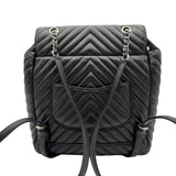 シャネル CHANEL Vステッチ リュック A91121 22番台 ブラック シルバー金具 ラムスキン レディース リュック・デイパック