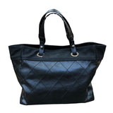 シャネル CHANEL パリピアリッツトートMM A34209 ブラック シルバー金具 コーティングキャンバス レディース トートバッグ