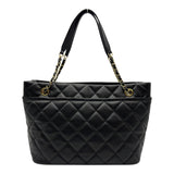 シャネル CHANEL ココマーク チェーントートバッグ A67292 17番台 ブラック ゴールド金具 キャビアスキン レディース トートバッグ