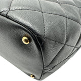 シャネル CHANEL ココマーク チェーントートバッグ A67292 17番台 ブラック ゴールド金具 キャビアスキン レディース トートバッグ