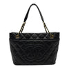 シャネル CHANEL ココマーク チェーントートバッグ A67292 17番台 ブラック ゴールド金具 キャビアスキン レディース トートバッグ