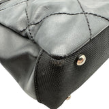 シャネル CHANEL パリビアリッツトートPM A34208 17番台 ブラック シルバー金具 コーティングキャンバス レディース トートバッグ