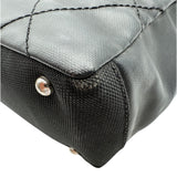 シャネル CHANEL パリビアリッツトートPM A34208 17番台 ブラック シルバー金具 コーティングキャンバス レディース トートバッグ