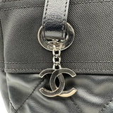 シャネル CHANEL パリビアリッツトートPM A34208 17番台 ブラック シルバー金具 コーティングキャンバス レディース トートバッグ