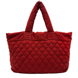 シャネル CHANEL コココクーントートGM A47107 13番台 レッド ナイロン レディース トートバッグ
