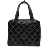 シャネル CHANEL ワイルドステッチ トートバッグ 6番台 ブラック レザー レディース トートバッグ