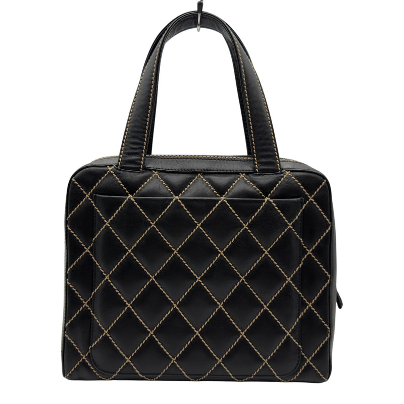 シャネル CHANEL ワイルドステッチ トートバッグ 6番台 ブラック