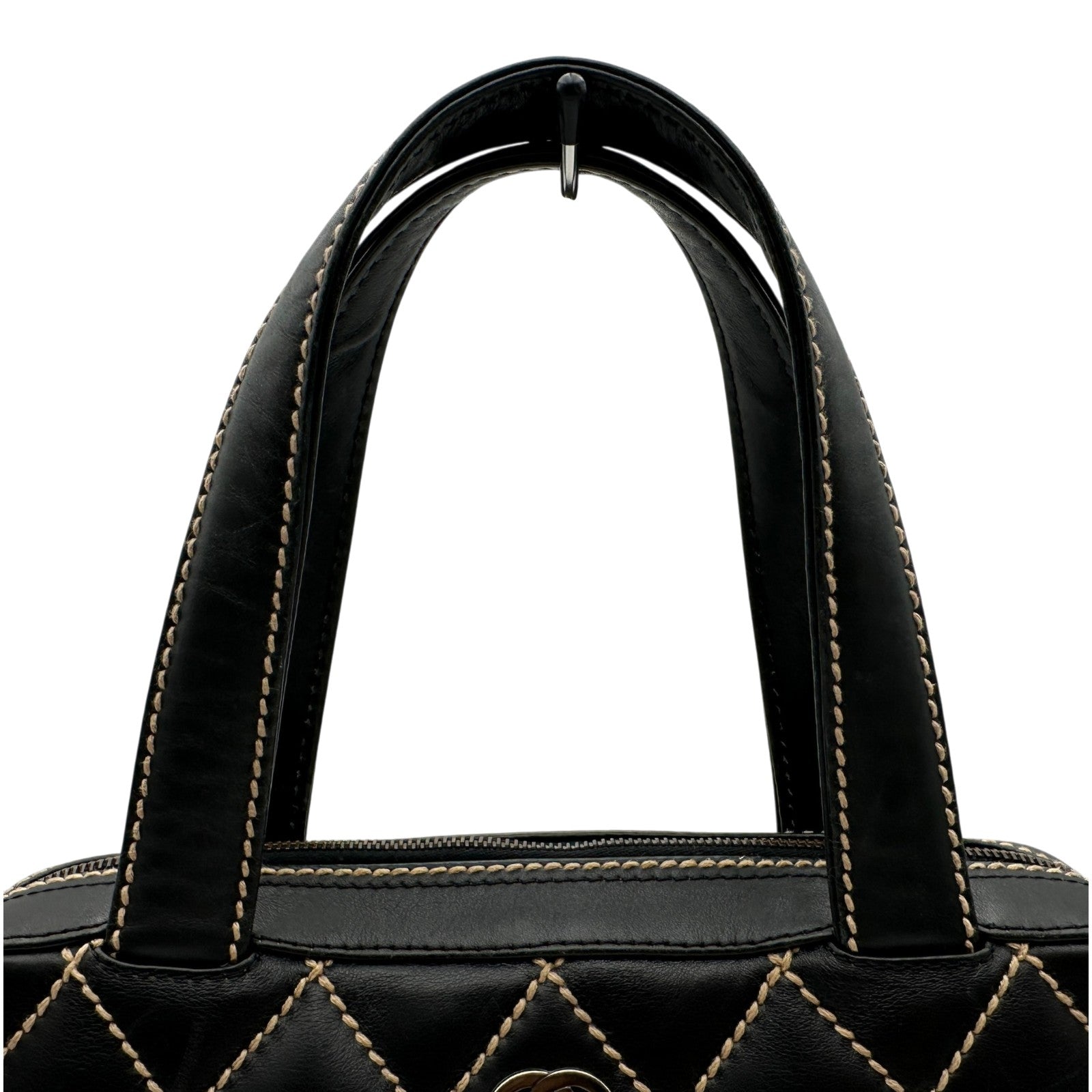 シャネル CHANEL ワイルドステッチ トートバッグ 6番台 ブラック