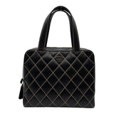 シャネル CHANEL ワイルドステッチ トートバッグ 6番台 ブラック レザー レディース トートバッグ