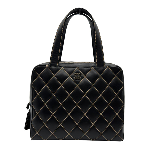 シャネル CHANEL ワイルドステッチ トートバッグ 6番台 ブラック