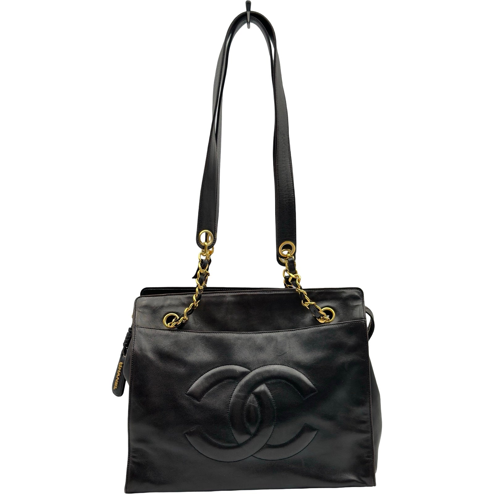 シャネル CHANEL ココマーク チェーントートバッグ 3番台 ブラック