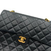 シャネル CHANEL マトラッセ ダブルフラップバッグ ブラック ゴールド金具 ラムスキン レディース ショルダーバッグ