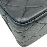 シャネル CHANEL マトラッセ ダブルフラップバッグ ブラック ゴールド金具 ラムスキン レディース ショルダーバッグ