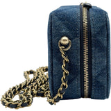 シャネル CHANEL デニム カメラバッグ AP2463 ブルー ゴールド金具 レディース ショルダーバッグ