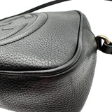 グッチ GUCCI ソーホースモールディスコバッグ 308364 ブラック レザー レディース ショルダーバッグ