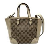 グッチ GUCCI GGキャンバス ハンドバッグ 449241 アイボリー GGキャンバス/レザー レディース ハンドバッグ