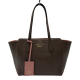 グッチ GUCCI スゥイング トートバッグ 354408 ブラウン/ピンク レザー レディース トートバッグ