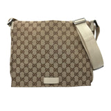 グッチ GUCCI メッセンジャーバッグ 146236 アイボリー GGキャンバス/レザー メンズ ショルダーバッグ