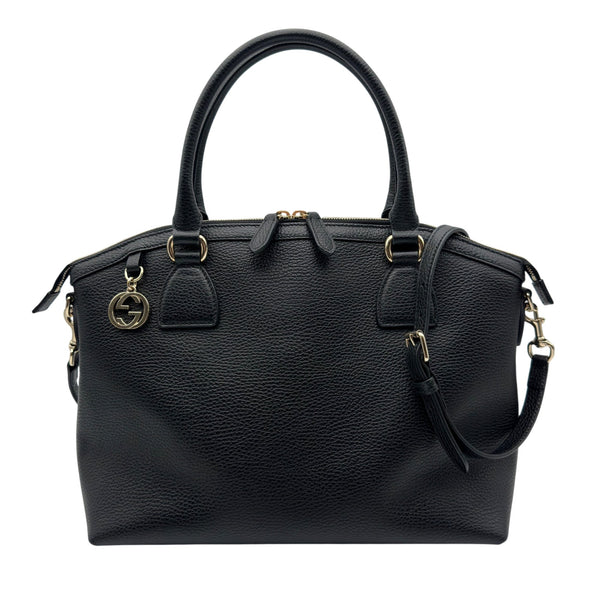【未使用級美品】GUCCI ハンドバッグ2wayパテントレザー ブラック バケツ グッチ GUCCI インターロッキングG ハンドバッグ 449651 ブラック
