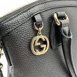 グッチ GUCCI インターロッキングG ハンドバッグ 449651 ブラック レザー レディース ハンドバッグ