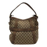 グッチ GUCCI GGキャンバス ランニングホーボーバッグ 247185 ブラウン GGキャンバス/レザー レディース ショルダーバッグ