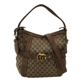 グッチ GUCCI GGキャンバス ランニングホーボーバッグ 247185 ブラウン GGキャンバス/レザー レディース ショルダーバッグ