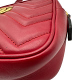 グッチ GUCCI GGマーモント スモールカメラバッグ 448065 レッド レザー レディース ショルダーバッグ
