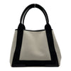バレンシアガ BALENCIAGA ネイビーカバスS 339933 アイボリー/ブラック キャンバス/レザー レディース トートバッグ