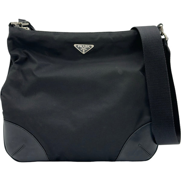 プラダ PRADA ナイロンショルダーバッグ ブラック 斜め掛け クロス