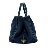 プラダ PRADA カナパ トートバッグ B1872B デニムブルー カナパデニム レディース ハンドバッグ
