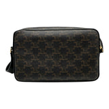 セリーヌ CELINE ミディアム メッセンジャーバッグ 194502 ブラック トリオンフキャンバス/レザー レディース メッセンジャーバッグ