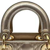 クリスチャン・ディオール Christian Dior レディディオール スモール M0538ONGE ブロンズ ゴールド金具 カナージュラム レディース ハンドバッグ