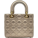 クリスチャン・ディオール Christian Dior レディディオール スモール M0538ONGE ブロンズ ゴールド金具 カナージュラム レディース ハンドバッグ