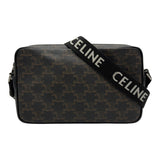 セリーヌ CELINE ミディアム メッセンジャーバッグ 197202 ブラック トリオンフキャンバス レディース メッセンジャーバッグ
