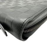ルイ・ヴィトン LOUIS VUITTON ジッピーXL N61254 ブラック ダミエアンフィニ/レザー レディース 長財布