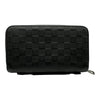 ルイ・ヴィトン LOUIS VUITTON ジッピーXL N61254 ブラック ダミエアンフィニ/レザー レディース 長財布