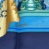 エルメス HERMES カレ90 AZVLEJOS ブルー シルク レディース スカーフ ショール