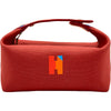エルメス HERMES ブリッドアブラックPM Hパヴィヨン ルージュアッシュ シルバー金具 トワル レディース ハンドバッグ