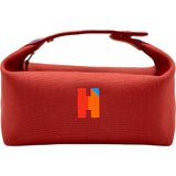 エルメス HERMES ブリッドアブラックPM Hパヴィヨン ルージュアッシュ シルバー金具 トワル レディース ハンドバッグ