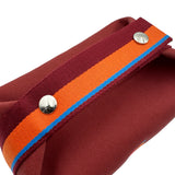 エルメス HERMES ブリッドアブラックPM Hパヴィヨン ルージュアッシュ シルバー金具 トワル レディース ハンドバッグ