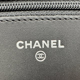 シャネル CHANEL カンボンライン チェーンウォレット A46646 16番台 ブラック シルバー金具 ラムスキン レディース ショルダーバッグ