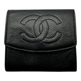 シャネル CHANEL ココマーク コインケース 3番台 ブラック キャビアスキン レディース コインケース
