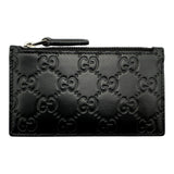 グッチ GUCCI グッチシマ フラグメントケース 779876 ブラック グッチシマレザー レディース カードケース