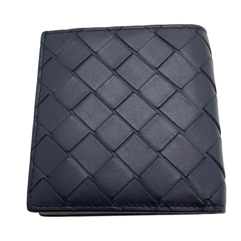 ボッテガ・ヴェネタ BOTTEGA VENETA イントレチャート 二つ折り財布 749400 ネイビー レザー メンズ 二つ折り財布 ボッテガ・ヴェネタ BOTTEGA VENETA イントレチャート 二つ折り財布
