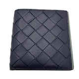 ボッテガ・ヴェネタ BOTTEGA VENETA イントレチャート 二つ折り財布 749400 ネイビー レザー メンズ 二つ折り財布